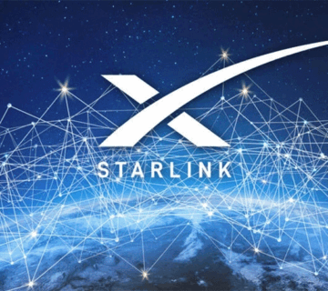 شعار شركة ستارلنك المتخصصة في خدمات الإنترنت عبر الأقمار الصناعية 