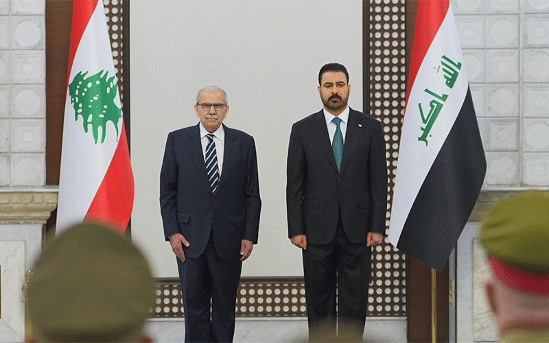 لقاء رئيسي وزراء العراق ولبنان