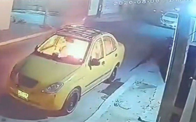 لقطة من كاميرا مراقبة تظهر عجلة في أحد شوارع غربي بغداد 
